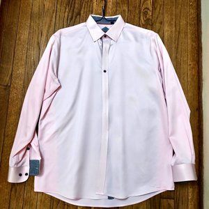 J.VER Men's Casual Long Sleeve Dress Shirt Size Large, Color Pink, Excellent